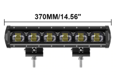 Single Row LED Light Bar With 6D Lens In Multiple Sizes - 8" 14" 20" 27" 34" 40" Jeep Wrangler Light Bar
