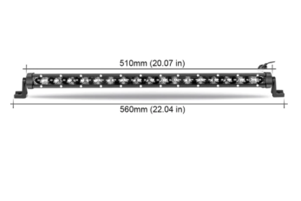 Slim LED Light Bar In Multiple Sizes - 8" 14" 20" 26" 32" Jeep Wrangler Light Bar
