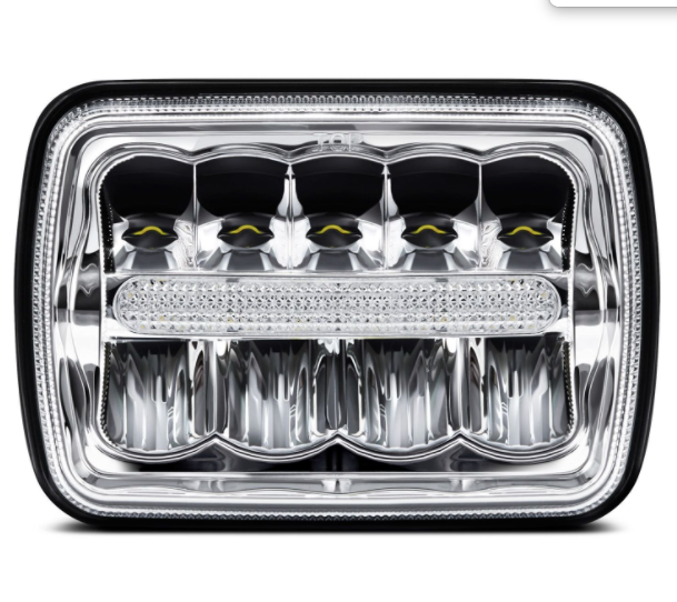 5"x7" Jeep YJ LED headlight & Jeep XJ LED headlight - Center Bar Style