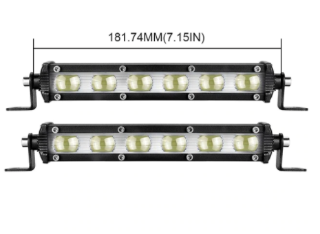 7” Slim LED Light Bar - Flood/Spot Beam Options Jeep Wrangler Light Bar