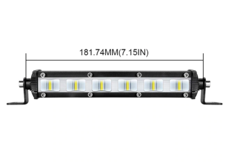 7” Slim LED Light Bar - Flood/Spot Beam Options Jeep Wrangler Light Bar