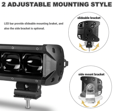 Single Row LED Light Bar With 6D Lens In Multiple Sizes - 8" 14" 20" 27" 34" 40" Jeep Wrangler Light Bar
