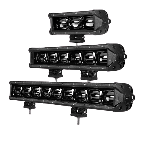 Single Row LED Light Bar With 6D Lens In Multiple Sizes - 8" 14" 20" 27" 34" 40" Jeep Wrangler Light Bar