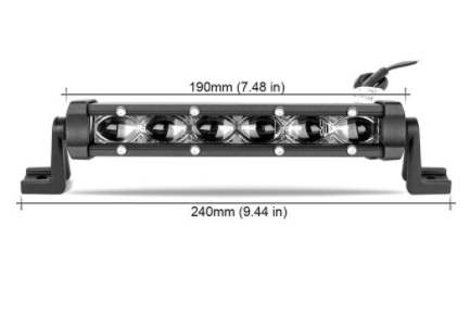 Slim LED Light Bar In Multiple Sizes - 8" 14" 20" 26" 32" Jeep Wrangler Light Bar
