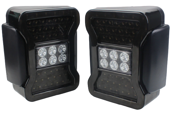 2007-2018 JK Jeep Wrangler LED Tail Lights - Smoke Black