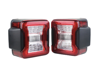 2018+ JL Jeep Wrangler LED Tail Light - Clear Red