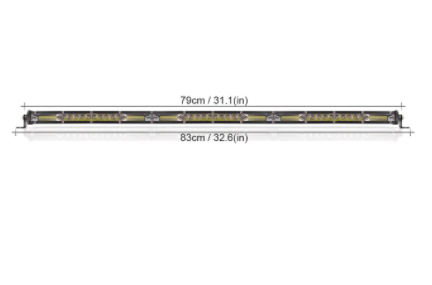 Slim LED Light Bar In Multiple Sizes - Avalon Series 12" 22" 32" 42" Jeep Wrangler Light Bar
