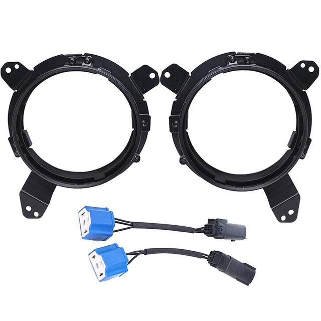 7" Jeep Wrangler LED Headlight Conversion Mounting Bracket Kit - For Jeep JL 2018+ & Jeep JT 2020+