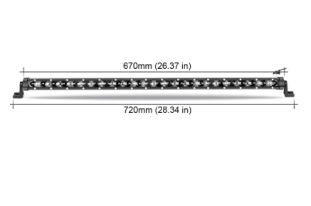Slim LED Light Bar In Multiple Sizes - 8" 14" 20" 26" 32" Jeep Wrangler Light Bar