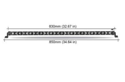 Slim LED Light Bar In Multiple Sizes - 8" 14" 20" 26" 32" Jeep Wrangler Light Bar
