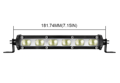 7” Slim LED Light Bar - Flood/Spot Beam Options Jeep Wrangler Light Bar