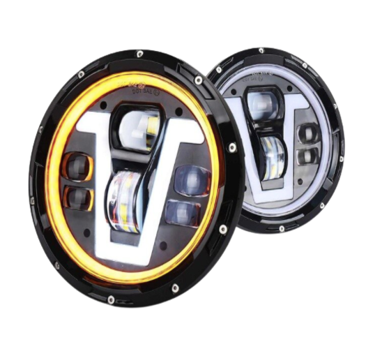 7" Jeep Wrangler LED Headlights - V-Series